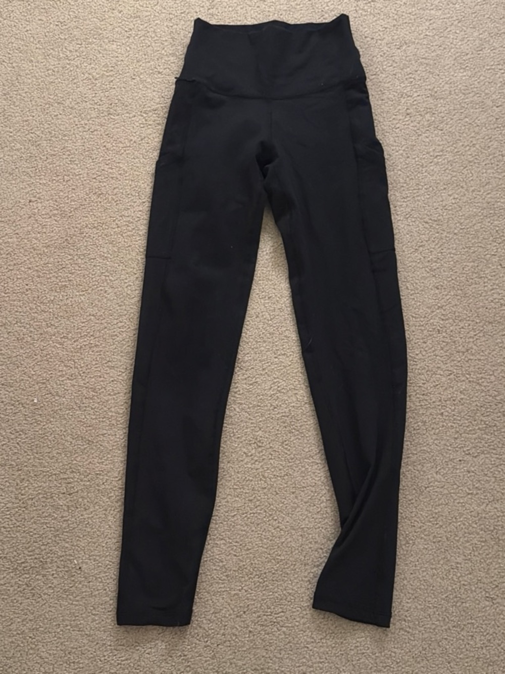 aerie Black High-Waist Leggings with Side Pockets